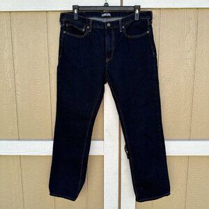 Lands' End Square Rigger Straight Cotton Jeans 501600 Men’s Size 37x30 Dark Wash
